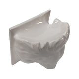 Ceramic Soap Dish Lion White Glossy