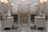 Chevron Carrara Honed and Glass - Carrera Blend