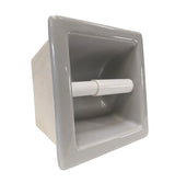 Porcelain Recessed Tissue Holder Sterling Silver Glossy