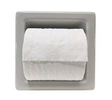 Porcelain Recessed Tissue Holder Sterling Silver Glossy