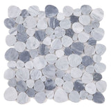 Marble Pebbles Mosaics Heart Shape - Grey Honed