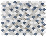Mosaic Glass Tile Fish Scale Shape - Riff