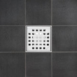 SereneDrains Square Shower Drain Traditional Square 4 Polished