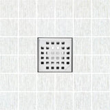 SereneDrains Square Shower Drain Traditional Square 4 Polished