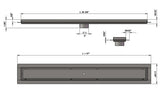 SereneDrains Linear Shower Drain Tile Insert Brushed Nickel 35
