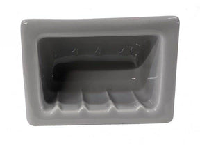 Recessed Soap Dish Porcelain 6 x 4 Sterling Silver