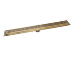 SereneDrains Linear Shower Drain Broken Lane - Satin Gold 30