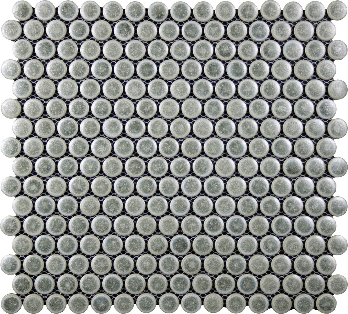 Porcelain Mosaic Tile Penny Rounds - Sage Green