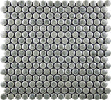 Porcelain Mosaic Tile Penny Rounds - Sage Green