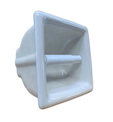 Porcelain Recessed Tissue Holder White Glossy