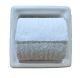 Porcelain Recessed Tissue Holder White Glossy