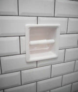 Porcelain Recessed Tissue Holder White Glossy