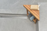 SereneDrains Linear Shower Drain Wind - Brushed Stainless 30