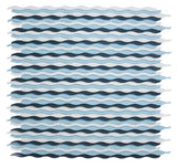 Mosaic Glass Tile Surface Waves - Ocean Blue