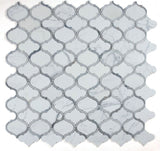 Arabesque Shape White Carrara marble - Blue Sky