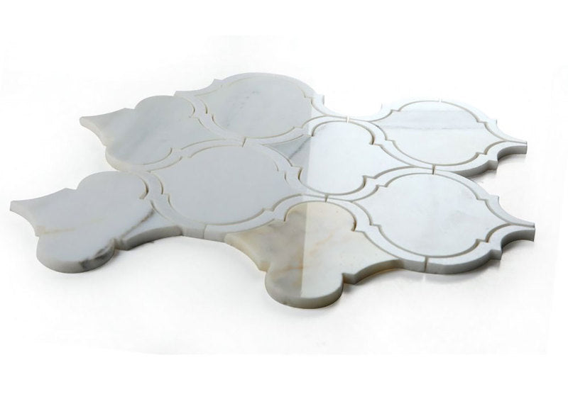 Arabesque Shape Calacatta Gold marble - White Gold