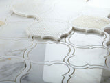 Arabesque Shape Calacatta Gold marble - White Gold