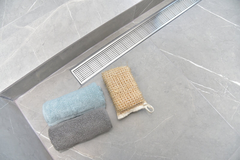 SereneDrains Linear Shower Drain Linear Wedge - Brushed 30