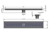 SereneDrains Linear Shower Drain Linear Wedge - Brushed 30