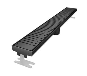 Quartz Linear Shower Drain Matte Black - Piano 55