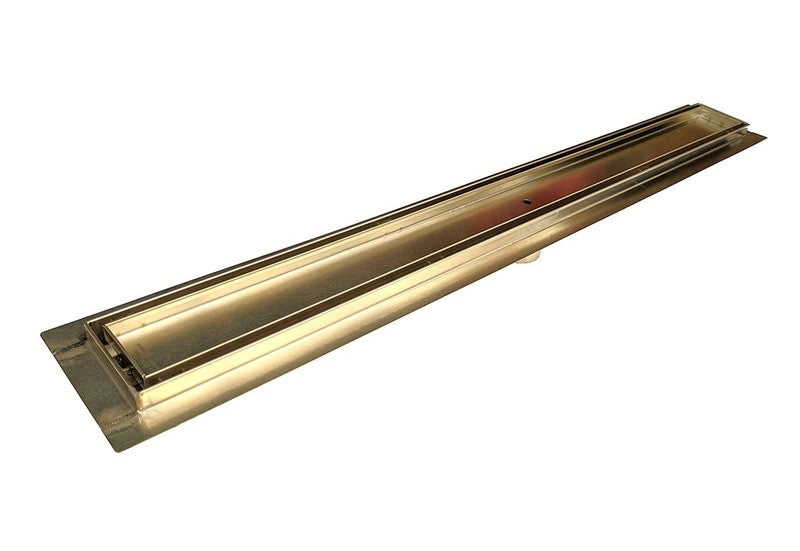 SereneDrains Linear Shower Drain Tile Insert Satin Gold 30