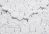 Mosaic Calacatta Marble Circular Shape - White