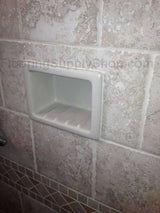 Recessed Soap Dish Porcelain 6 x 4 - Black Glossy