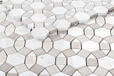 Mosaic Volakas Marble Circular Shape - Almond White