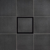 SereneDrains Square Shower Drain Tile Insert Matte Black 5 Inch