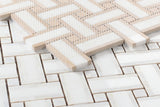 Tahitian Pearl - Thassos Marble Pinwheel  with White Pearl
