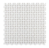 Tahitian Pearl - Thassos Marble Pinwheel  with White Pearl