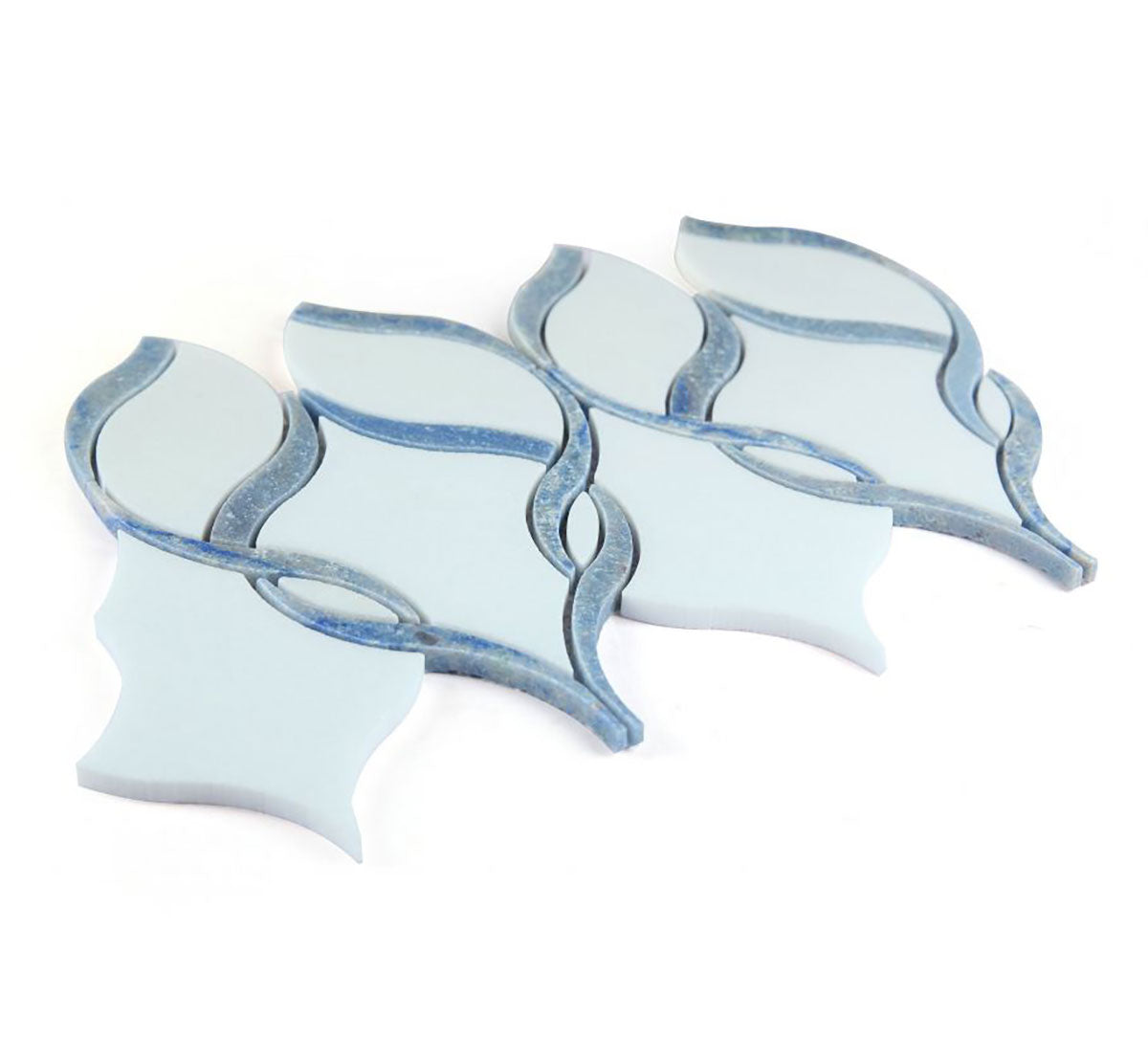 Twirl Shape Italian Calacatta Marble - Sapphire