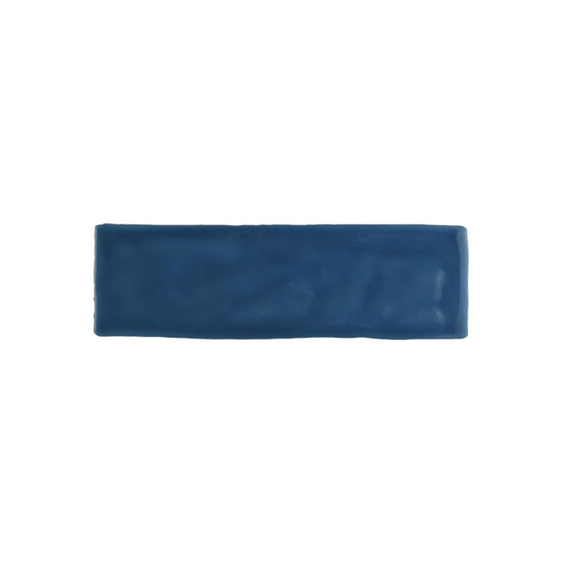 Kaleidoscope Handmade Ceramic Tile 2x8 - Blue Bell