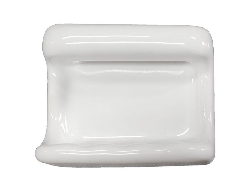 Porcelain Soap Dish with Wash Cloth