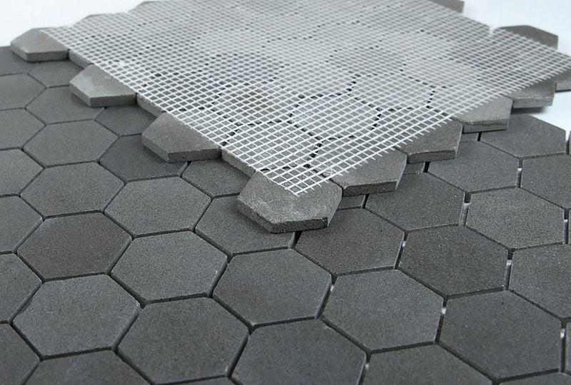 Mosaics Marble Basalt Hexagon - Basalt