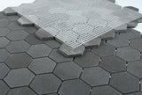 Mosaics Marble Basalt Hexagon - Basalt