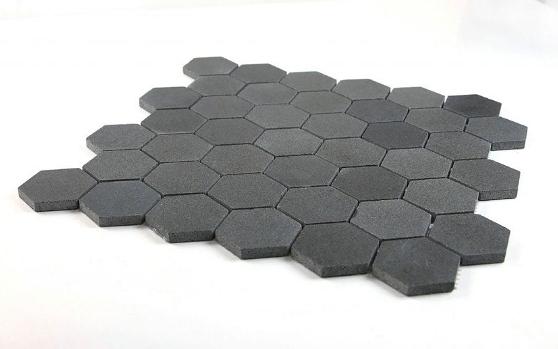 Mosaics Marble Basalt Hexagon - Basalt