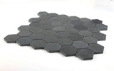 Mosaics Marble Basalt Hexagon - Basalt