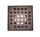SereneDrains Square Shower Drain Traditional Square 4 ORB