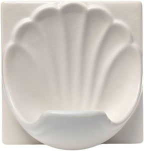 Ceramic Soap Dish Almond Matte Thin Set Installation Holder Shower Wall Mount Tray