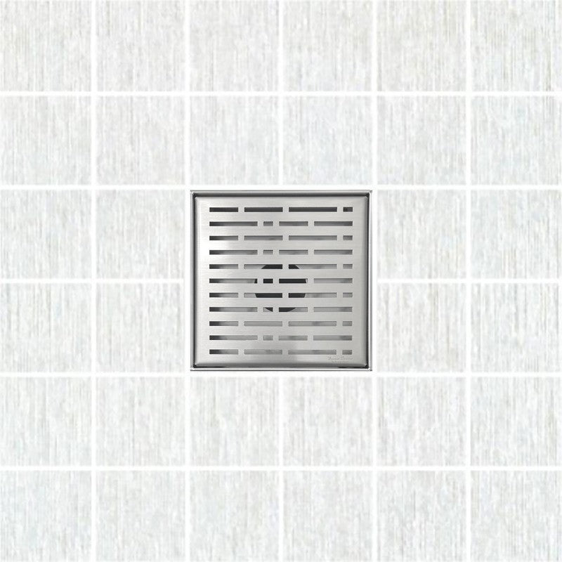 SereneDrains Square Shower Drain Broken Lane Brushed 6