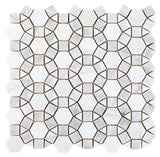 Tahitian Pearl - Carrara Marble Herringbone with White Pearl
