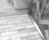Quartz Linear Shower Drain Solid - Polished Chrome