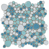 Mosaic Porcelain Tile Mancala Pebble Series - Navajo Jewel