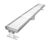 Quartz Linear Shower Drain Glass - White Finish