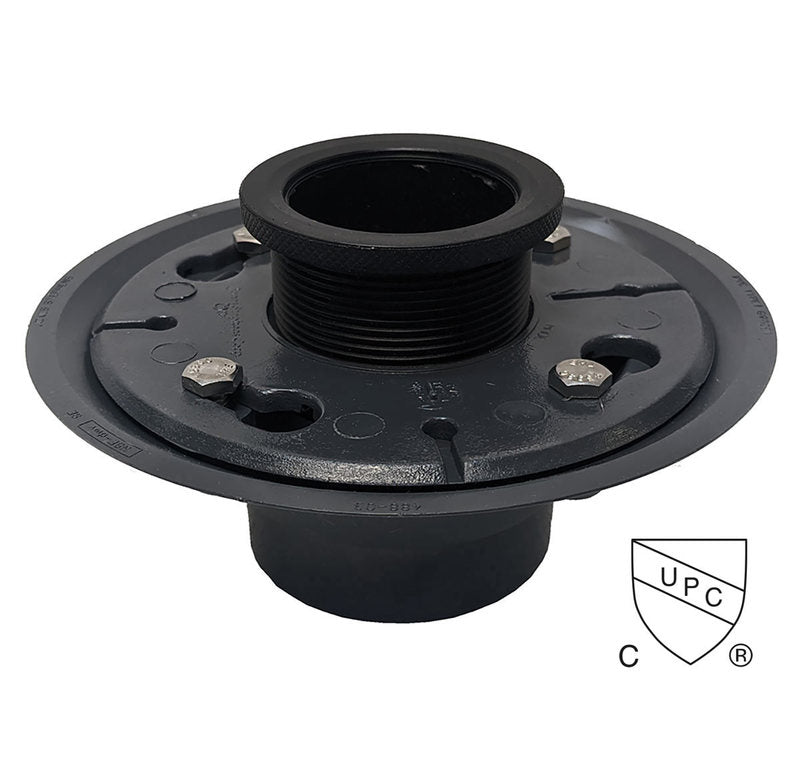 SereneDrains PVC 2 Inch Shower Drain Base for Linear Square Shower Drains