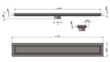SereneDrains Linear Shower Drain Tile Insert Matte Black 24