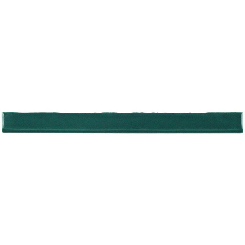 Kaleidoscope Handmade Ceramic Tile Bullnose 1x12 - Bottle Green
