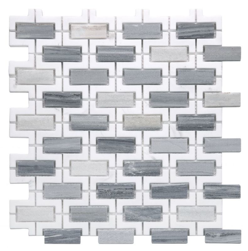 Mosaics Marble Hollow Brick Pattern - Blue