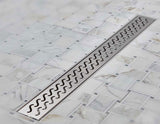 Quartz Linear Shower Drain Hawaii - Polished Chrome
